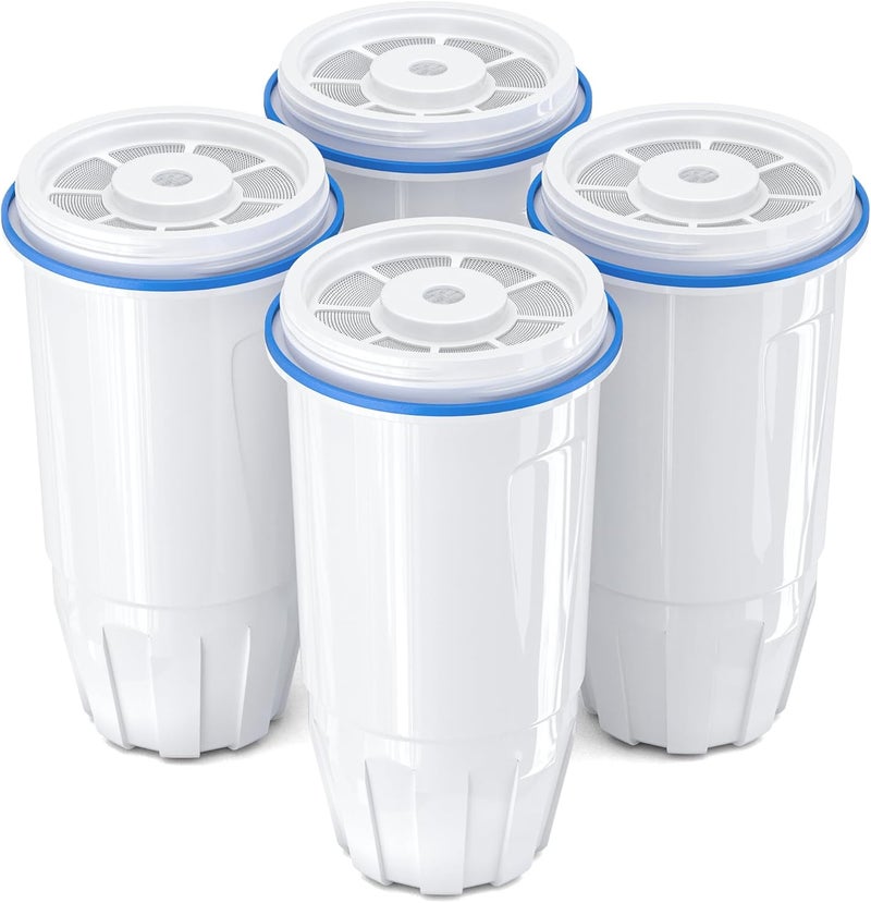 Bogda Upgraded Water Filter Replacement Fit for Zero Pitcher and Dispenser ZR-001 ZR-004 ZP-006 ZR-017, Five-Stage Filter System, Effectively Reducing Lead, Chromium, and Contaminants, 4 Packs, By - Image 1